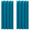 VidaXL Verdunkelungsvorhänge mit Ringen 2 Stück Türkis 225 x 140 cm