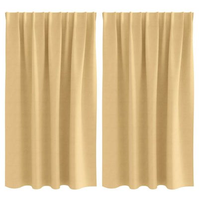 Vidaxl Verdunkelungsvorhänge mit Ringen 2 Stück Beige 140 x 140 cm