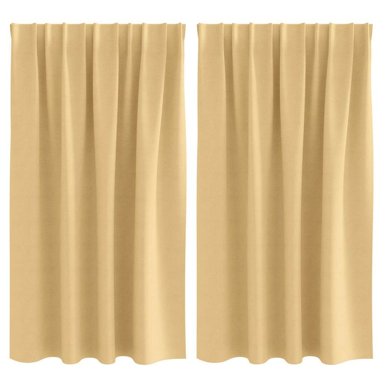 Vidaxl Verdunkelungsvorhänge mit Ringen 2 Stück Beige 140 x 140 cm