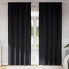 VidaXL Verdunkelungsvorhänge mit Ringen 2 Stück Schwarz 245 x 140 cm