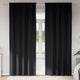 VidaXL Verdunkelungsvorhänge mit Ringen 2 Stück Schwarz 245 x 140 cm