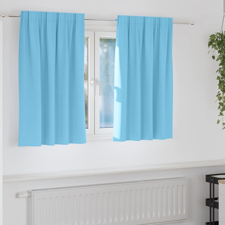 Vidaxl Verdunkelungsvorhänge mit Ringen 2 Stück Hellblau 140 x 140 cm