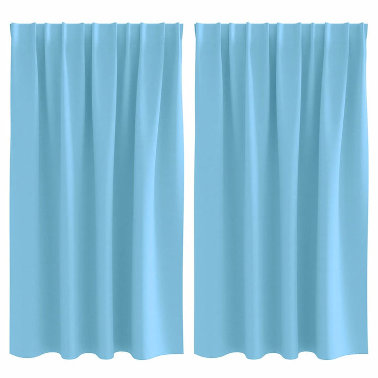 Vidaxl Verdunkelungsvorhänge mit Ringen 2 Stück Hellblau 140 x 140 cm