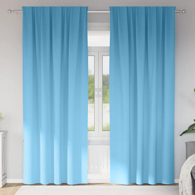 Vidaxl Verdunkelungsvorhänge mit Ringen 2 Stück Hellblau 245 x 140 cm