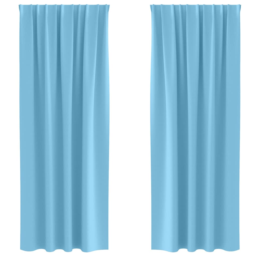 Vidaxl Verdunkelungsvorhänge mit Ringen 2 Stück Hellblau 260 x 140 cm
