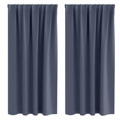 Vidaxl Verdunkelungsvorhänge mit Ringen 2 Stück Anthrazit 175 x 140 cm