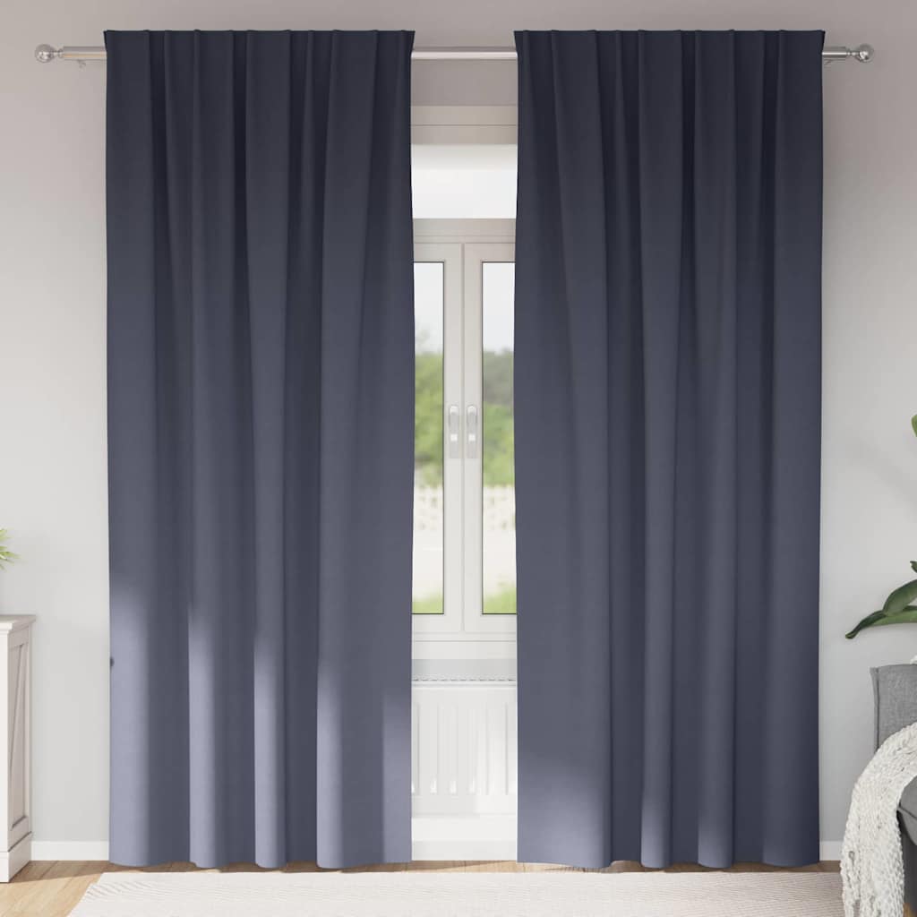 Vidaxl Verdunkelungsvorhänge mit Ringen 2 Stück Anthrazit 260 x 140 cm