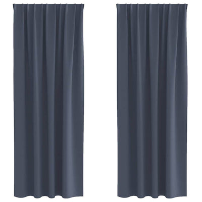 Vidaxl Verdunkelungsvorhänge mit Ringen 2 Stück Anthrazit 260 x 140 cm