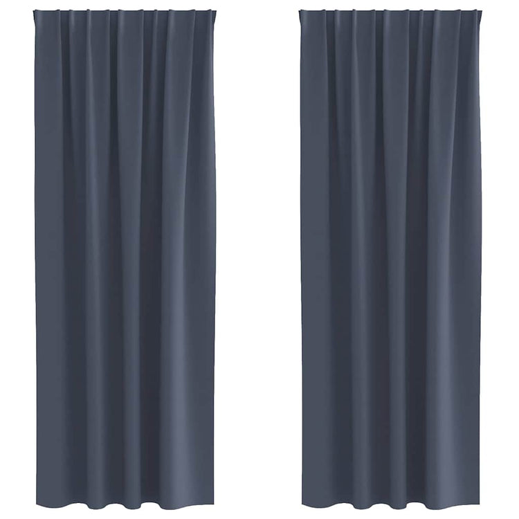 Vidaxl Verdunkelungsvorhänge mit Ringen 2 Stück Anthrazit 260 x 140 cm