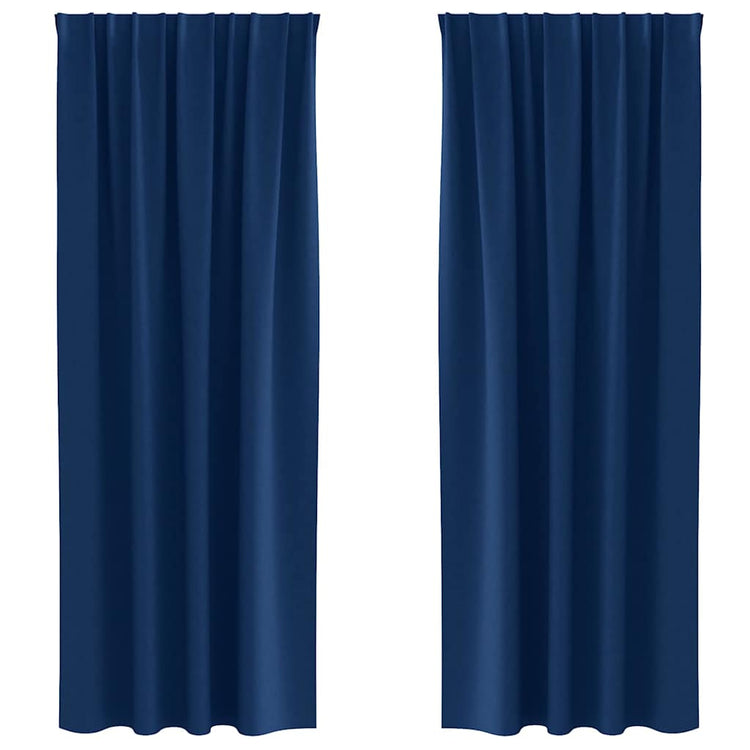 Vidaxl Verdunkelungsvorhänge mit Ringen 2 Stück dunkelblau 225 x 140 cm