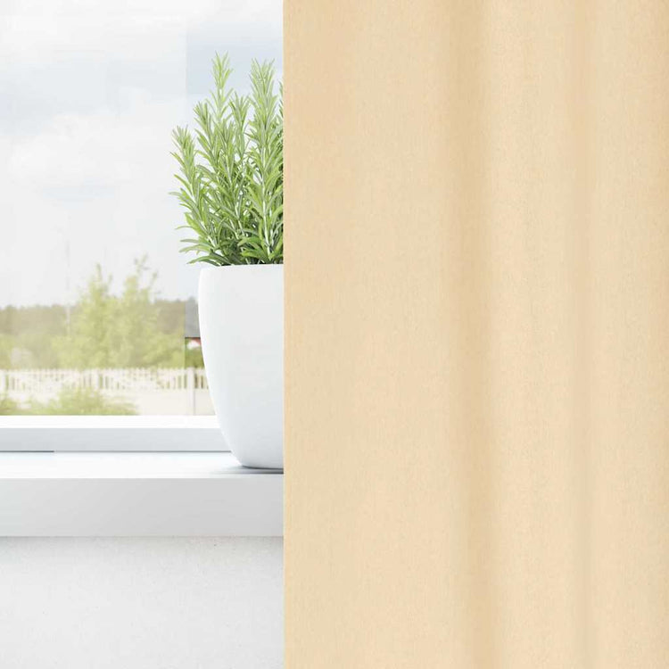 VidaXL Verdunkelungsvorhänge mit Ringen 2 Stück Creme 260 x 140 cm