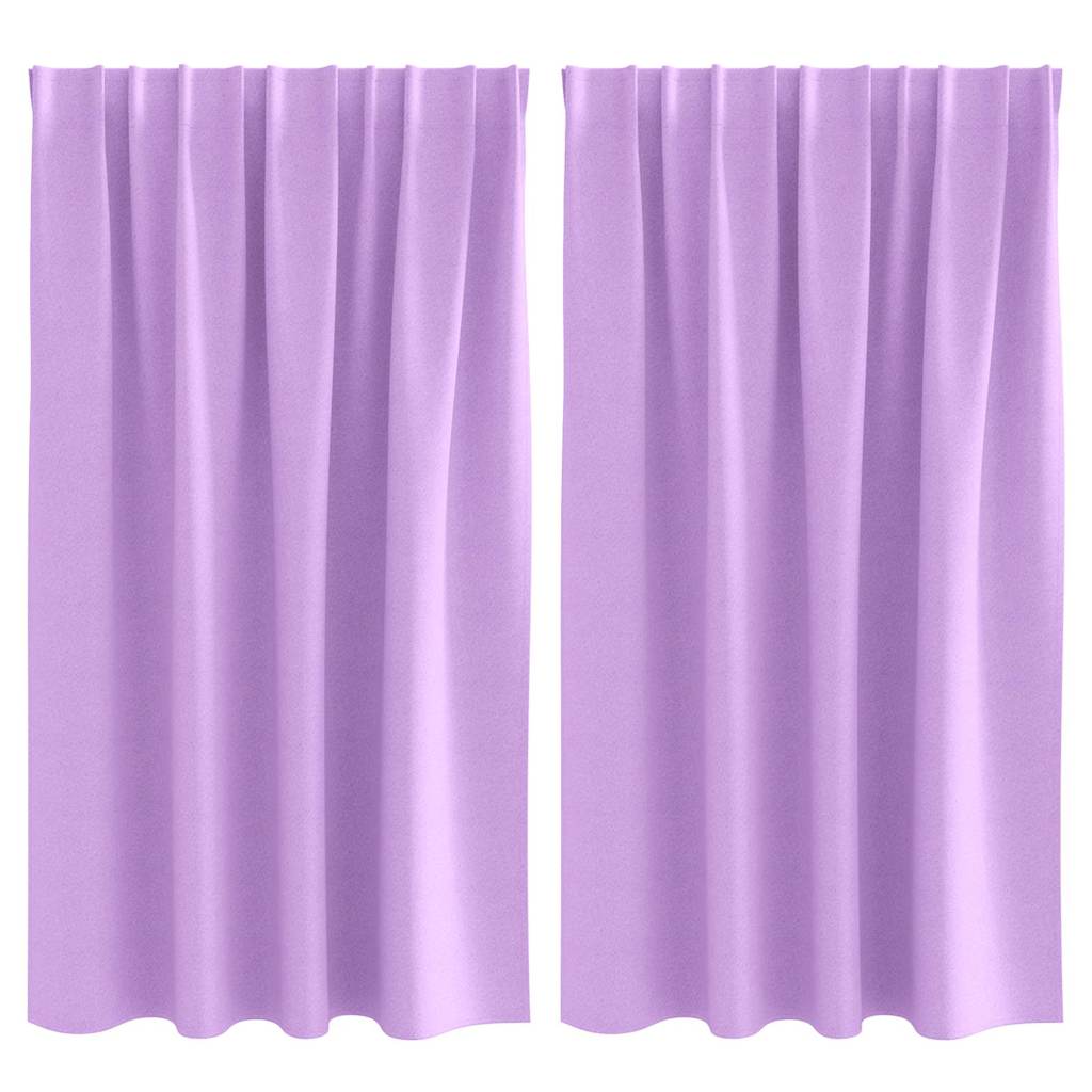 Vidaxl Verdunkelungsvorhänge mit Ringen 2 Stück Lila 140 x 140 cm