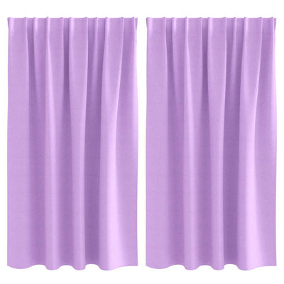 Vidaxl Verdunkelungsvorhänge mit Ringen 2 Stück Lila 140 x 140 cm