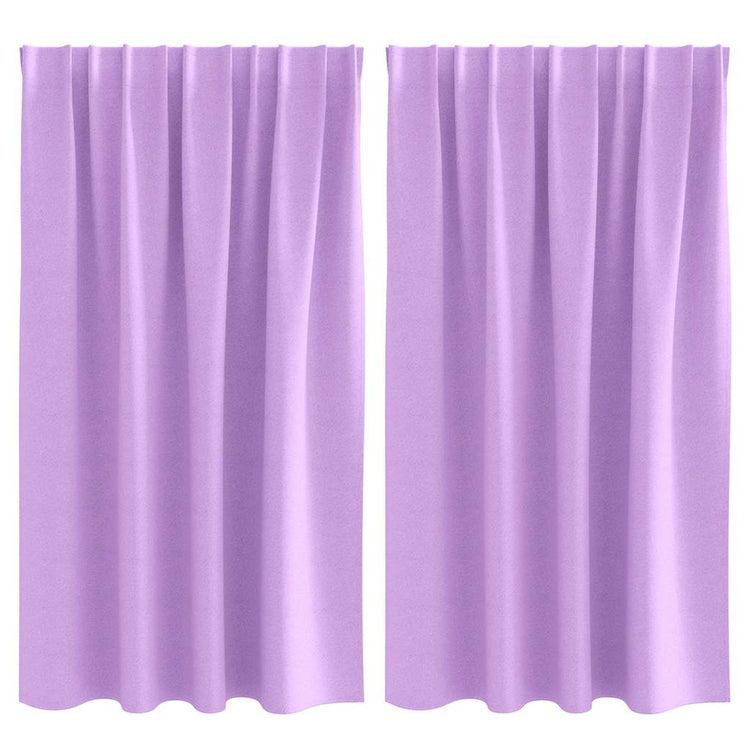 Vidaxl Verdunkelungsvorhänge mit Ringen 2 Stück Lila 140 x 140 cm
