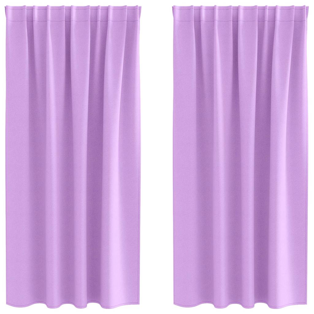 Vidaxl Verdunkelungsvorhänge mit Ringen 2 Stück Lila 175 x 140 cm