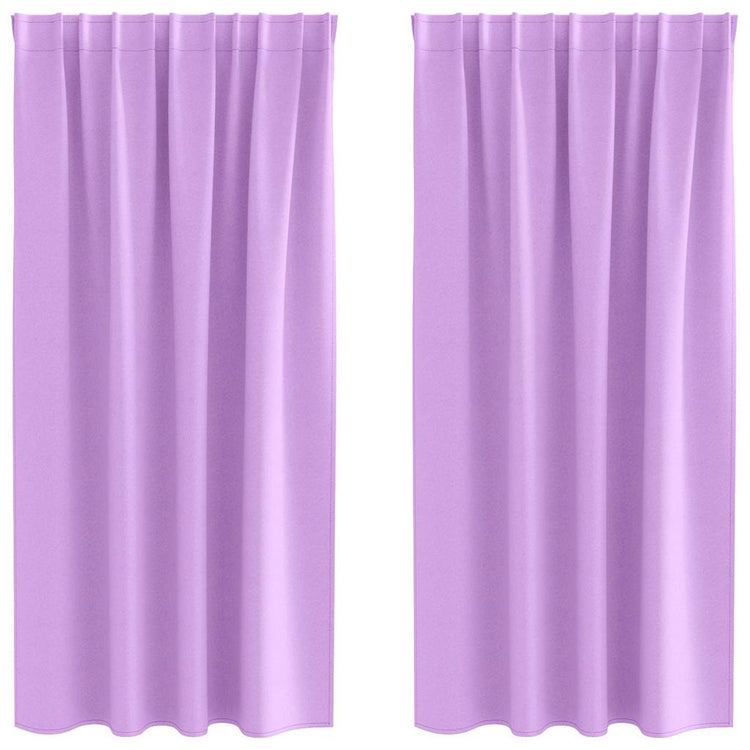 Vidaxl Verdunkelungsvorhänge mit Ringen 2 Stück Lila 175 x 140 cm
