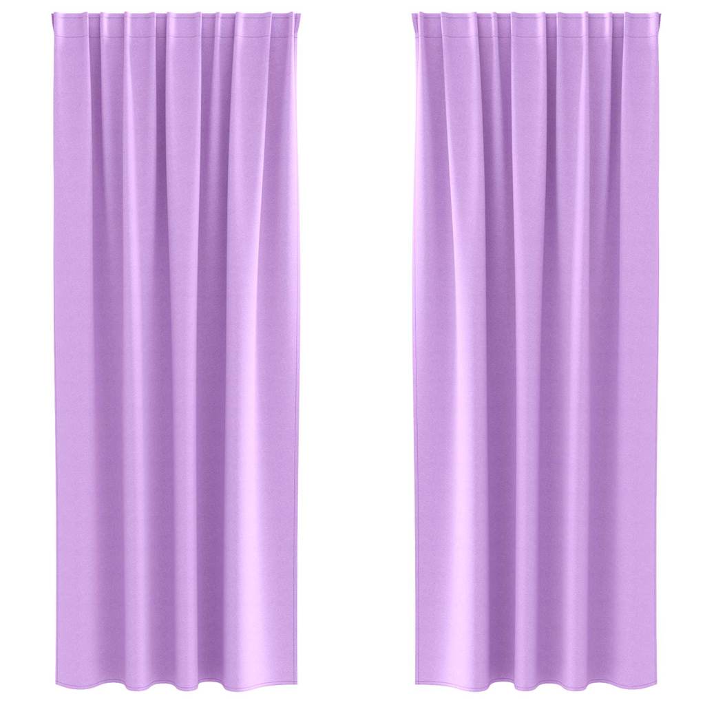 Vidaxl Verdunkelungsvorhänge mit Ringen 2 Stück Lila 225 x 140 cm