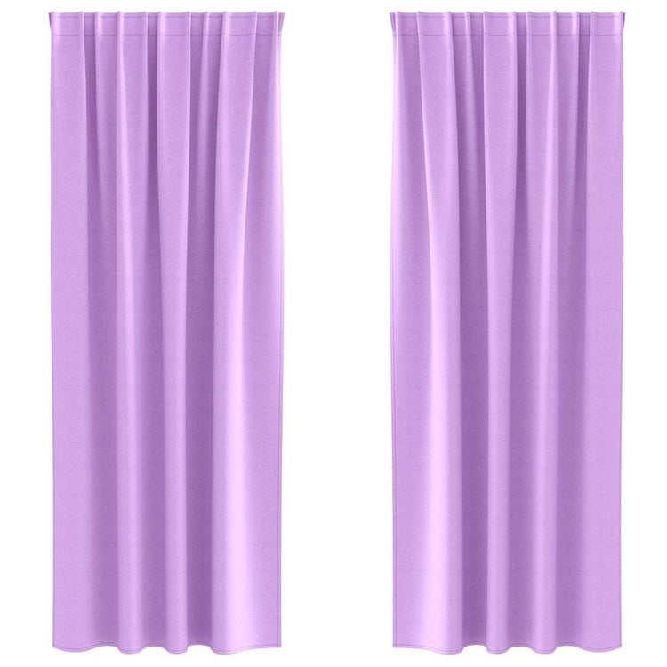 Vidaxl Verdunkelungsvorhänge mit Ringen 2 Stück Lila 225 x 140 cm
