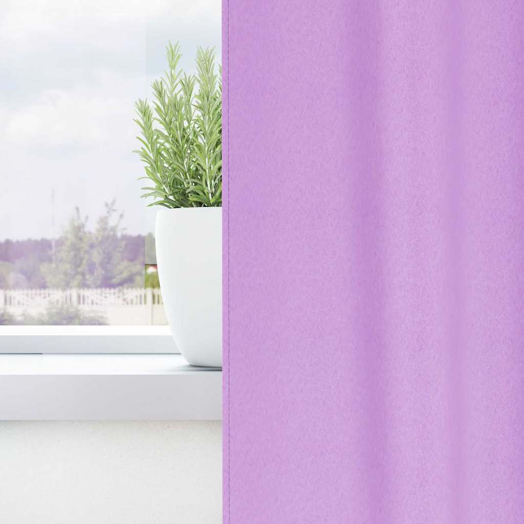 Vidaxl Verdunkelungsvorhänge mit Ringen 2 Stück lila 260 x 140 cm