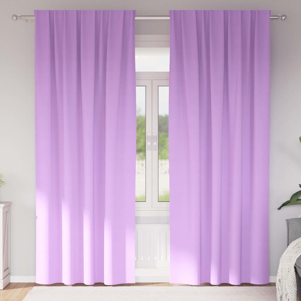 Vidaxl Verdunkelungsvorhänge mit Ringen 2 Stück lila 260 x 140 cm