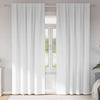 VidaXL Verdunkelungsvorhänge mit Ringen 2 Stück Reinweiß 225 x 140 cm