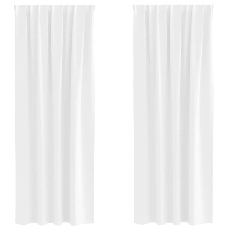 VidaXL Verdunkelungsvorhänge mit Ringen 2 Stück reinweiß 245 x 140 cm