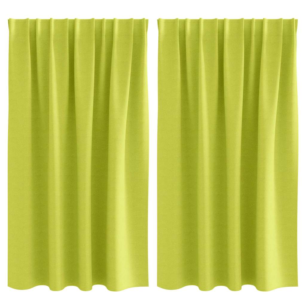 VidaXL Verdunkelungsvorhänge mit Ringen 2 Stück Grün 140 x 140 cm