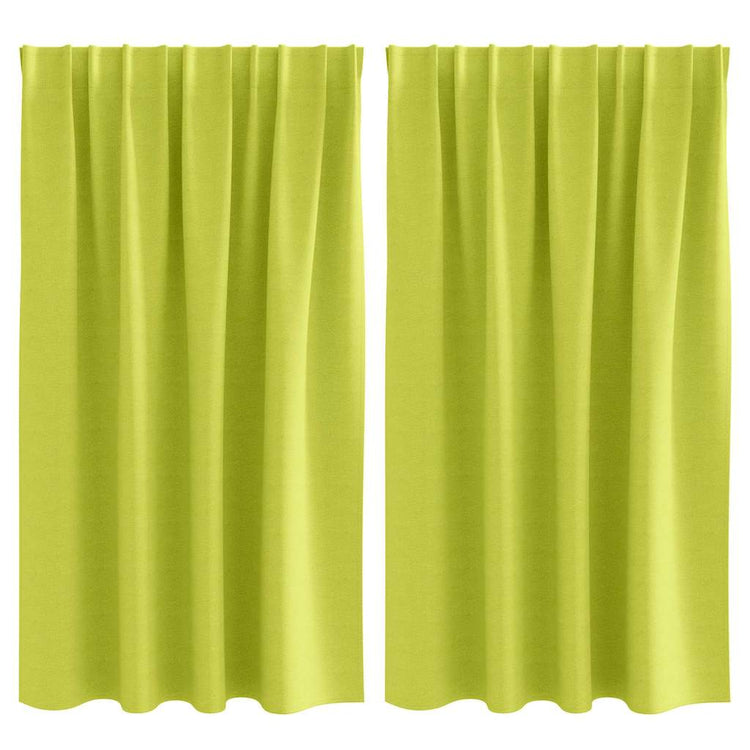 VidaXL Verdunkelungsvorhänge mit Ringen 2 Stück Grün 140 x 140 cm