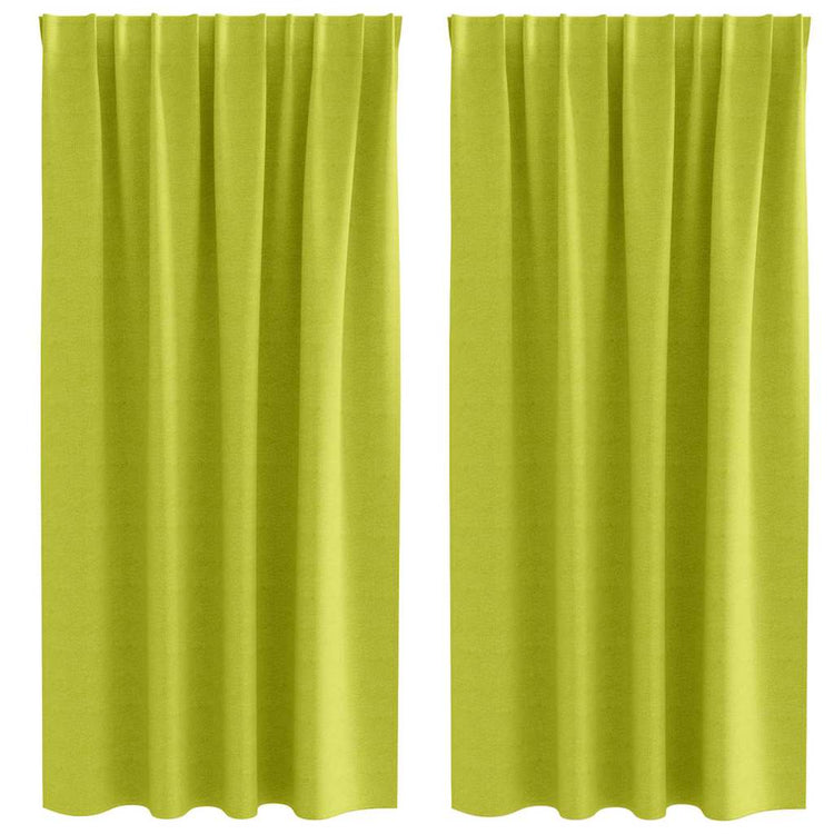 VidaXL Verdunkelungsvorhänge mit Ringen 2 Stück Grün 175 x 140 cm