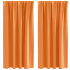 VidaXL Verdunkelungsvorhänge mit Ringen 2 Stück Orange 175 x 140 cm