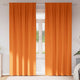 VidaXL Verdunkelungsvorhänge mit Ringen 2 Stück leuchtend orange 245 x 140 cm