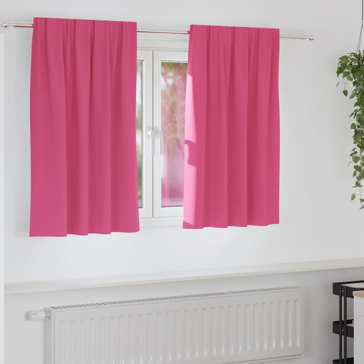 Vidaxl Verdunkelungsvorhänge mit Ringen 2 Stück leuchtend rosa 140 x 140 cm