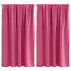 Vidaxl Verdunkelungsvorhänge mit Ringen 2 Stück leuchtend rosa 140 x 140 cm
