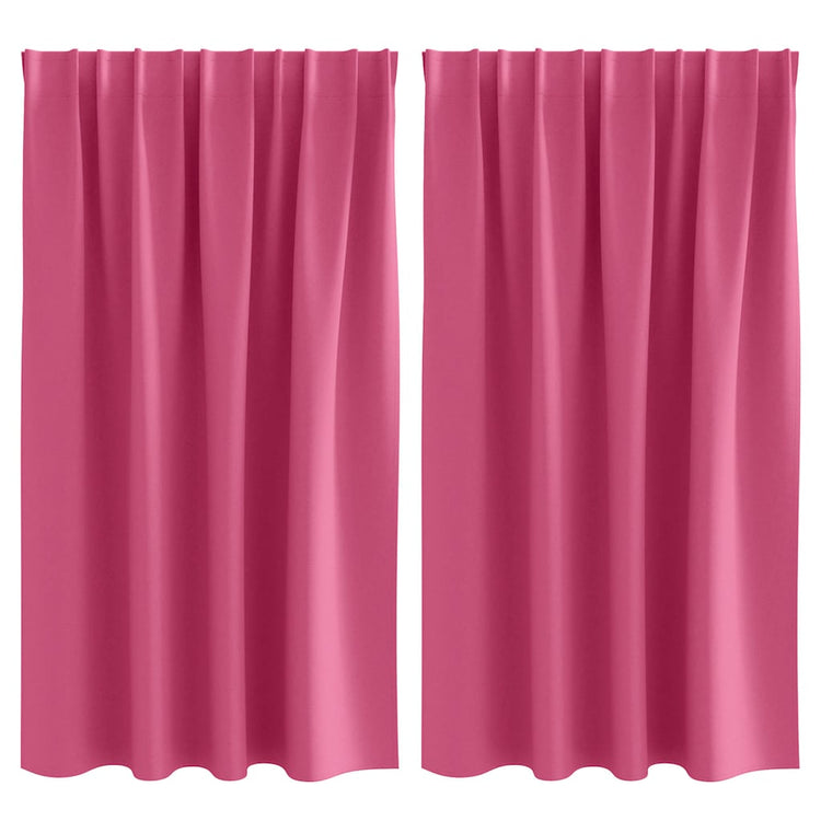 Vidaxl Verdunkelungsvorhänge mit Ringen 2 Stück leuchtend rosa 140 x 140 cm
