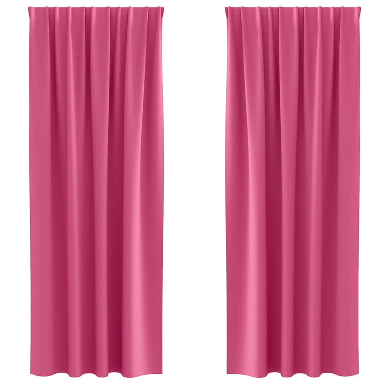 Vidaxl Verdunkelungsvorhänge mit Ringen 2 Stück leuchtend rosa 225 x 140 cm