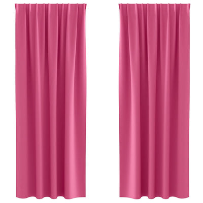 Vidaxl Verdunkelungsvorhänge mit Ringen 2 Stück leuchtend rosa 245 x 140 cm