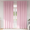 Vidaxl black-out curtains with rings 2 pcs baby pink 245 x 140 cm