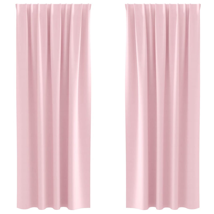 Vidaxl Verdunkelungsvorhänge mit Ringen 2 Stück Babyrosa 260 x 140 cm