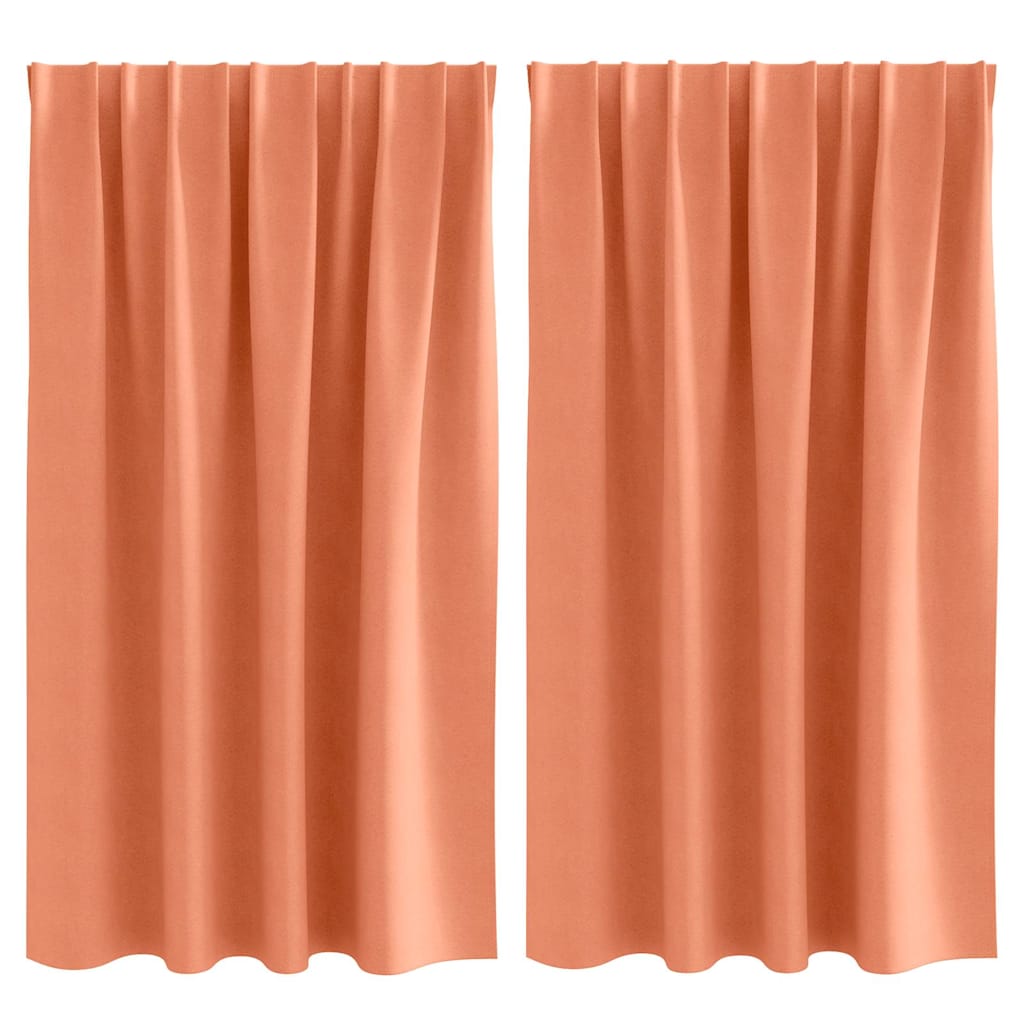 Vidaxxl Verdunkelungsvorhänge mit Ringen 2 Stück Terrakotta 140 x 140 cm