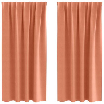Vidaxl Verdunkelungsvorhänge mit Ringen 2 Stück Terrakotta 175 x 140 cm