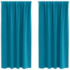 Vidaxxl Verdunkelungsvorhänge mit Ringen 2 Stück Türkis 175 x 140 cm