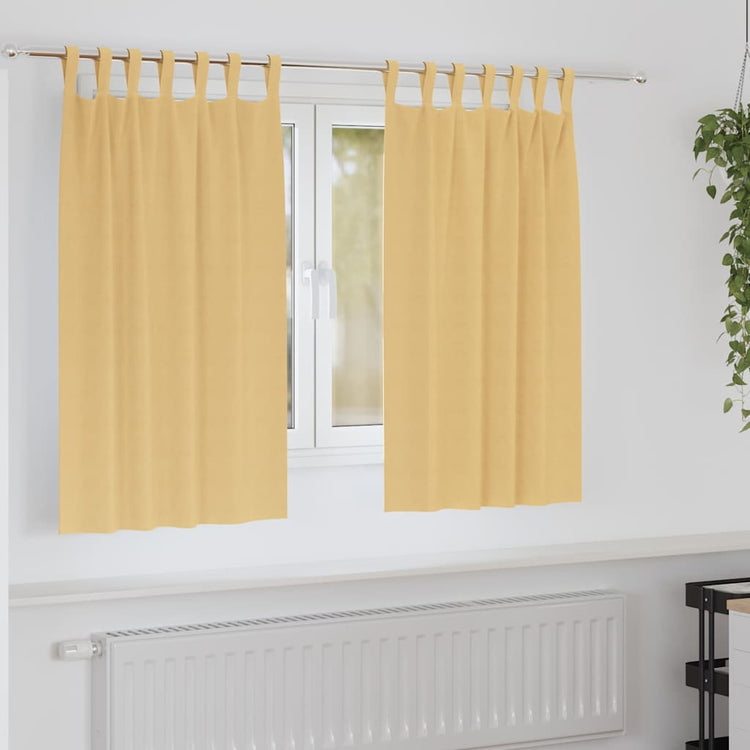 Vidaxl Verdunkelungsvorhänge mit Ringen 2 Stück Beige 140 x 140 cm