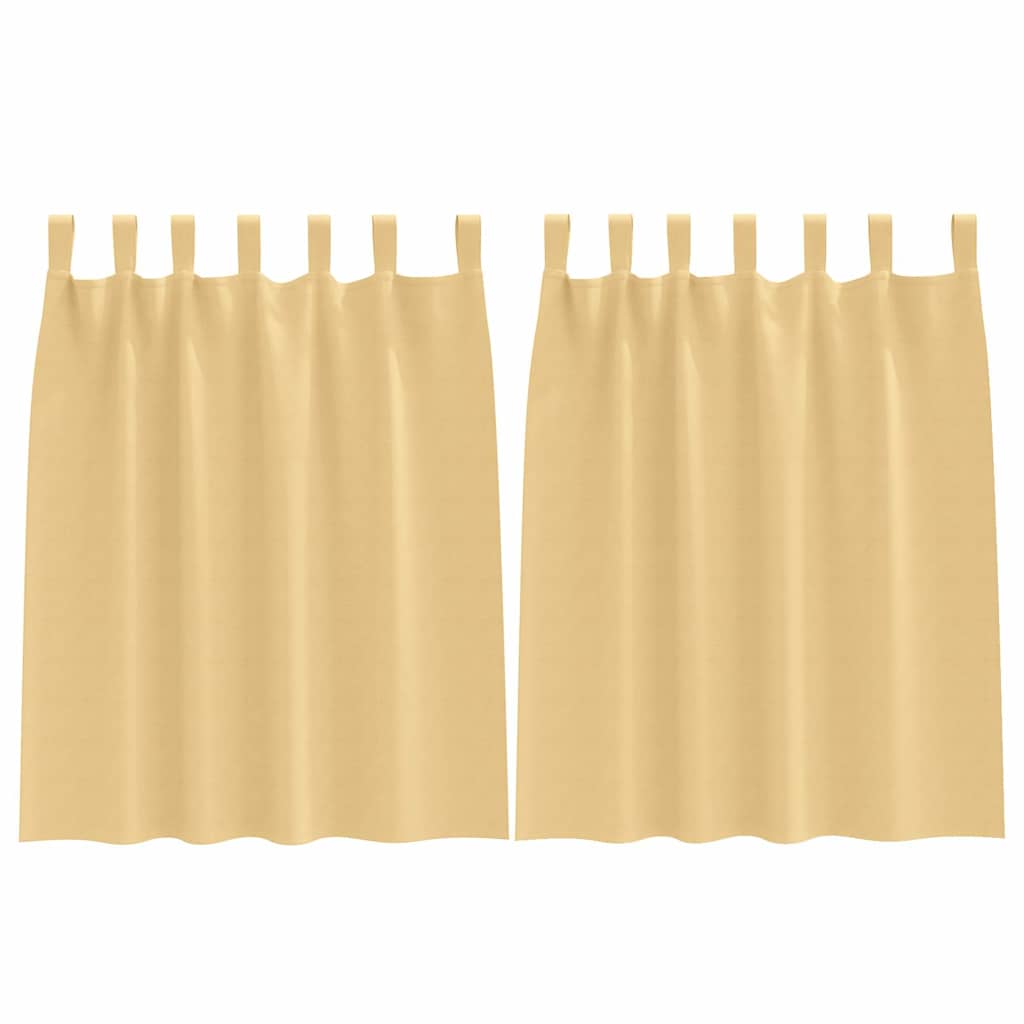 Vidaxl Verdunkelungsvorhänge mit Ringen 2 Stück Beige 140 x 140 cm