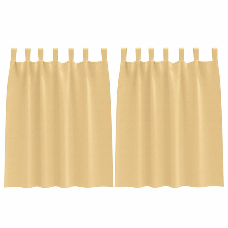 Vidaxl Verdunkelungsvorhänge mit Ringen 2 Stück Beige 140 x 140 cm