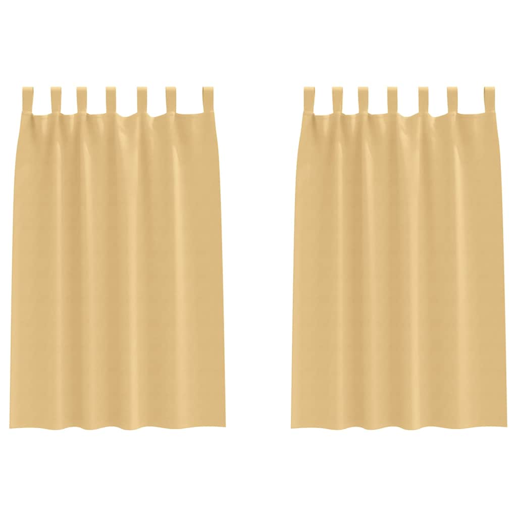 Vidaxl Verdunkelungsvorhänge mit Ringen 2 Stück Beige 175 x 140 cm