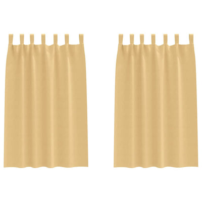 Vidaxl Verdunkelungsvorhänge mit Ringen 2 Stück Beige 175 x 140 cm