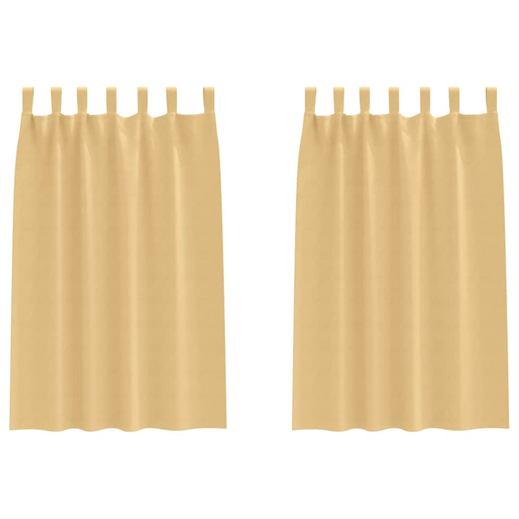 Vidaxl Verdunkelungsvorhänge mit Ringen 2 Stück Beige 175 x 140 cm
