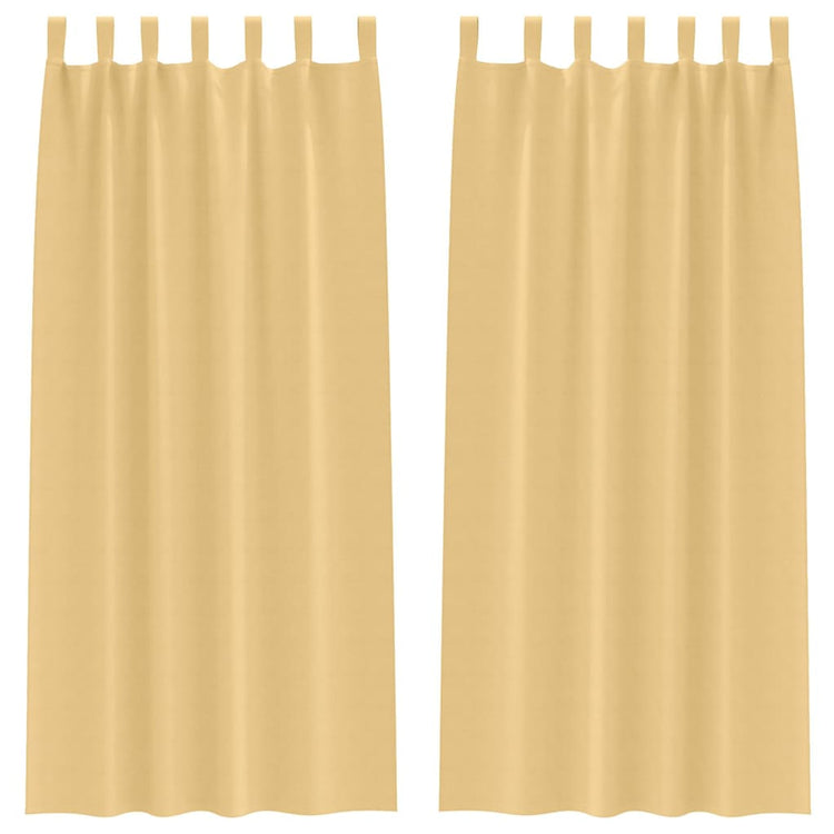 Vidaxl Verdunkelungsvorhänge mit Ringen 2 Stück Beige 225 x 140 cm