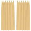 VidaXL Verdunkelungsvorhänge mit Ringen 2 Stück Beige 260 x 140 cm