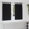 VidaXL Verdunkelungsvorhänge mit Ringen 2 Stück Schwarz 140 x 140 cm